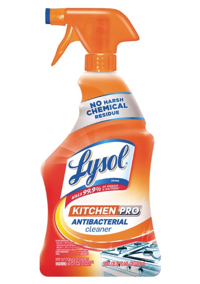 SKU # 1697580 Lysol Kitchen Pro Citrus Scent Kitchen Cleaner Liquid Spray 22 oz