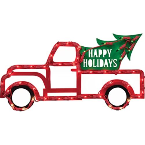 IG Design Multicolored Truck and Tree Indoor Christmas Decor - SKU 9070189