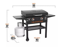 Load image into Gallery viewer, SKU:8061604 Blackstone 2 Burner Liquid Propane Outdoor Griddle with Hood Black