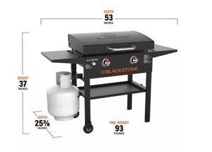 SKU:8061604 Blackstone 2 Burner Liquid Propane Outdoor Griddle with Hood Black